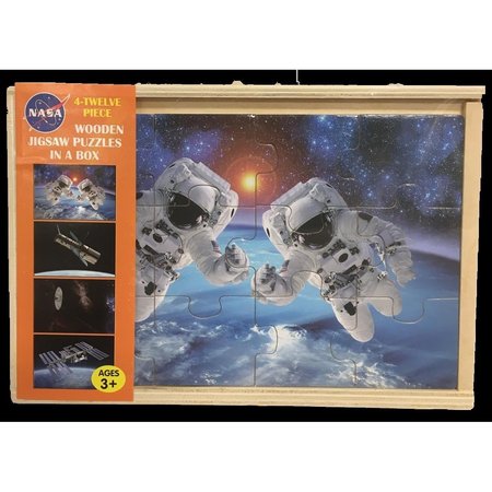 TEXAS TOY DISTRIBUTION NASA 4in1 Wood Puzzle Box 12PK WP101